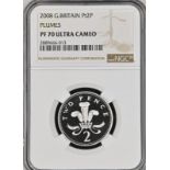 2008 Platinum Two Pence Ironside design Proof NGC PF 70 ULTRA CAMEO #2889666-013