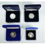 1997-2001 Lot of 4 Silver 5 Pounds (Crown) Box & COA (ASW=3.3645 oz.)