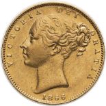 1866 Gold Sovereign (AGW=0.2355 oz.)