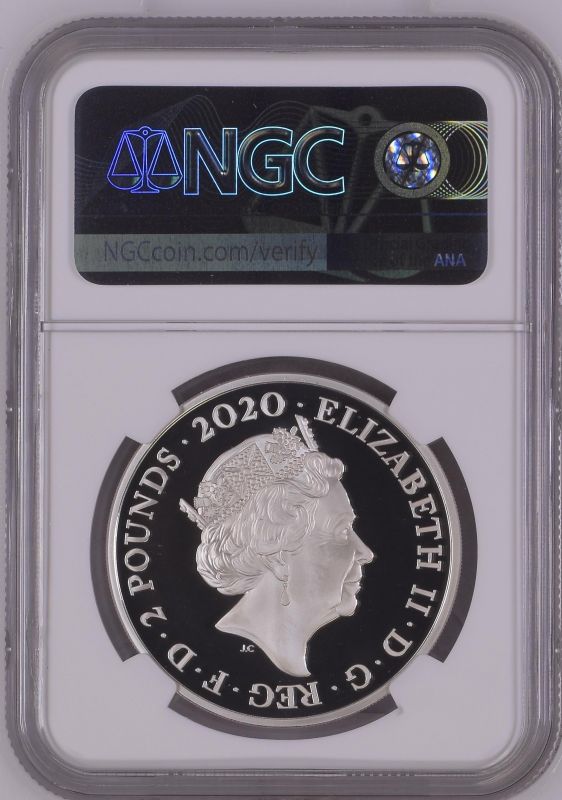 2020 Lot of 5 Silver Bond, James Bond 2 Pounds Proof NGC PF 70 ULTRA CAMEO Box & COA (ASW=5.0127 oz. - Image 6 of 10