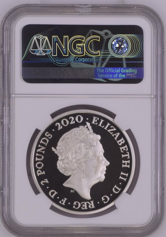 2020 Lot of 4 Silver Bond, James Bond 2 Pounds Proof NGC PF 70 ULTRA CAMEO Box & COA (ASW=4.0101 oz. - Image 4 of 8