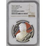 2020 Lot of 3 Silver David Bowie 2 Pounds Proof NGC PF 70 ULTRA CAMEO Box & COA (ASW=3.0076 oz.)