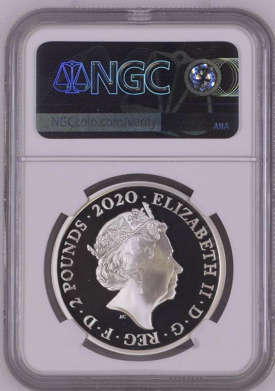 2020 Lot of 5 Silver Bond, James Bond 2 Pounds Proof NGC PF 70 ULTRA CAMEO Box & COA (ASW=5.0127 oz. - Image 2 of 10