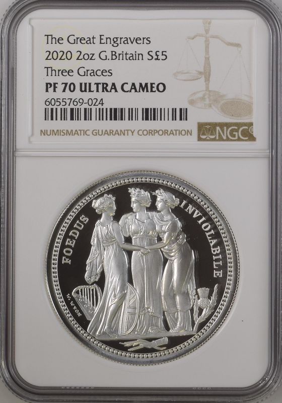 2020 Lot of 4 Silver Three Graces 5 Pounds Proof NGC PF 70 ULTRA CAMEO Box & COA (ASW=8.0203 oz.) - Image 3 of 8