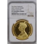 2021 Gold 200 Pounds (2 oz.) Gothic Crown - Victoria Portrait Milled Edge Proof NGC PF 70 ULTRA CAME