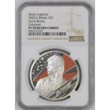 2020 Silver 2 Pounds (1 oz.) Music Legends - David Bowie Proof NGC PF 70 ULTRA CAMEO #6055737-027 Bo