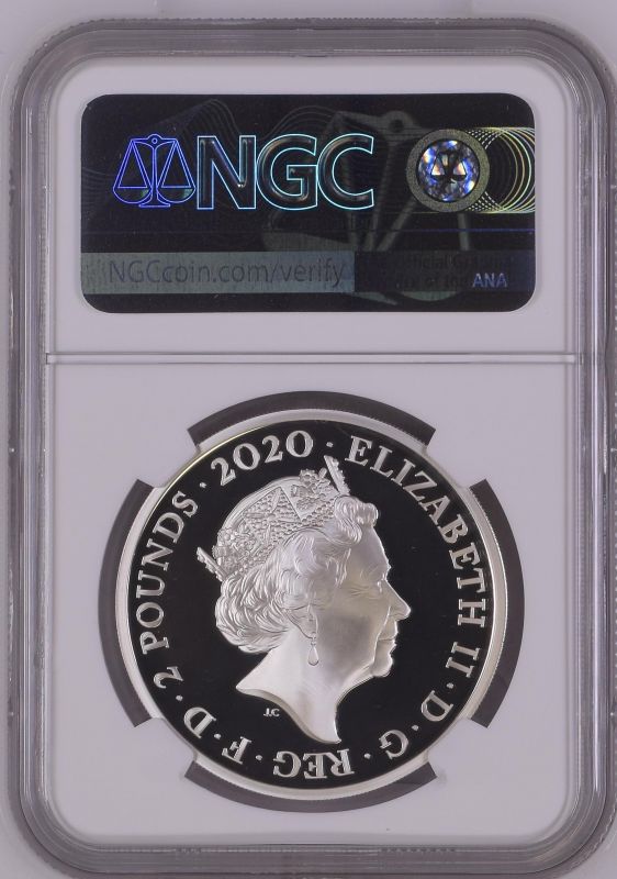 2020 Lot of 5 Silver Bond, James Bond 2 Pounds Proof NGC PF 70 ULTRA CAMEO Box & COA (ASW=5.0127 oz. - Image 4 of 10