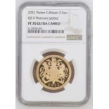 2022 Gold 2 Pounds (Double Sovereign) Platinum Jubilee Proof Piedfort NGC PF 70 ULTRA CAMEO #6135056