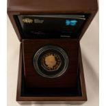 2012 Gold 50 Pence - London 2012 - Rowing (Gold) Proof Piedfort Box & COA (AGW=0.9167 oz.)