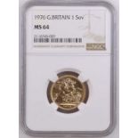 1976 Gold Sovereign NGC MS 64 #2116745-007 (AGW=0.2355 oz.)