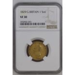 1829 Gold Sovereign NGC VF 30 #3958982-003 (AGW=0.2355 oz.)