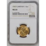 1967 Gold Sovereign NGC MS 64 #2116743-038 (AGW=0.2355 oz.)