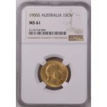 1905 S Gold Sovereign NGC MS 61 #2116718-002 (AGW=0.2355 oz.)