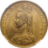 1887 Gold 2 Pounds (Double Sovereign) NGC MS 64 #6614516-015 (AGW=0.4711 oz.)