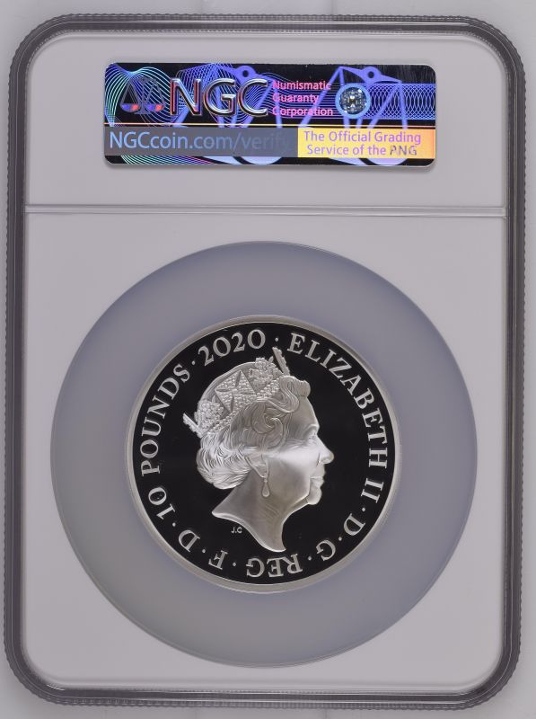 2020 Silver 10 Pounds (5 oz.) Elton John Proof NGC PF 70 ULTRA CAMEO #2114827-006 Box & COA - Image 2 of 2