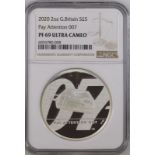 2020 Lot of 3 Silver 5 Pounds Proof NGC-graded (ASW=6.0152 oz.)