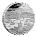 2022 Silver 5 Pounds (2 oz.) City Views - London Proof Box & COA
