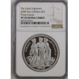 2020 Lot of 3 Silver Three Graces 5 Pounds Proof NGC PF 70 ULTRA CAMEO Box & COA (ASW=6.0152 oz.)