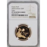 2020 Gold 50 Pence Piglet Proof NGC PF 70 ULTRA CAMEO #6055776-010 Box & COA (AGW=0.4570 oz.)