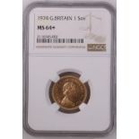 1974 Gold Sovereign NGC MS 64+ #2116745-002 (AGW=0.2355 oz.)