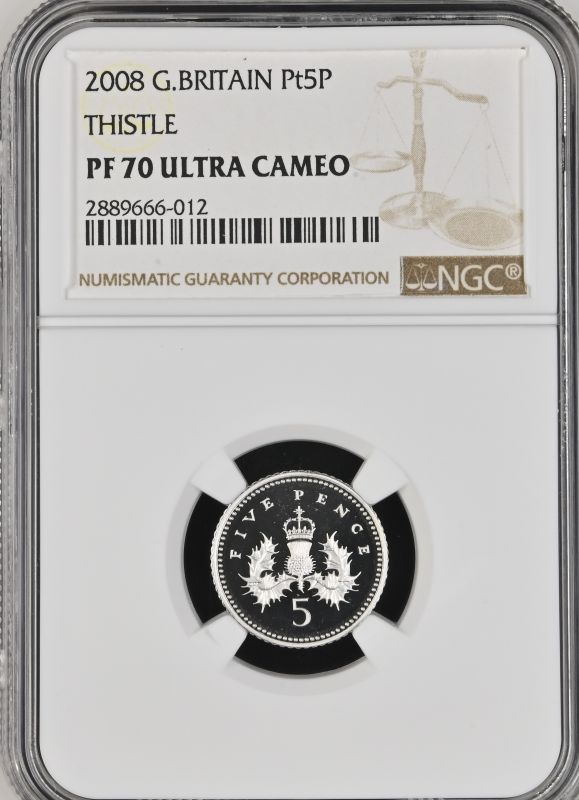 2008 Platinum Five Pence Ironside design Proof NGC PF 70 ULTRA CAMEO #2889666-012