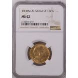 1908 M Gold Sovereign NGC MS 62 #2116718-047 (AGW=0.2355 oz.)