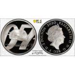 2020 Silver 2 Pounds (1 oz.) James Bond, Pay Attention Proof PCGS PR70 DCAM #40653689 Box & COA