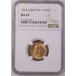 1912 Gold Half-Sovereign NGC MS 63 #2116781-058 (AGW=0.1176 oz.)