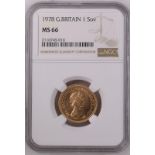 1978 Gold Sovereign NGC MS 66 #2116745-016 (AGW=0.2355 oz.)