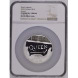 2020 Silver 10 Pounds (5 oz.) Queen (Band) Proof NGC PF 69 ULTRA CAMEO #2114827-002 Box & COA