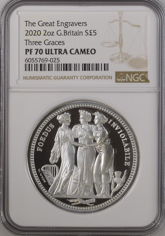 2020 Lot of 4 Silver Three Graces 5 Pounds Proof NGC PF 70 ULTRA CAMEO Box & COA (ASW=8.0203 oz.) - Image 5 of 8