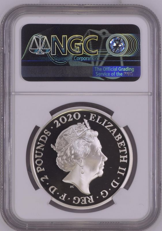 2020 Lot of 4 Silver Bond, James Bond 2 Pounds Proof NGC PF 70 ULTRA CAMEO Box & COA (ASW=4.0101 oz. - Image 6 of 8