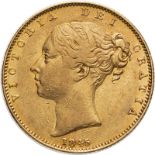 1845 Gold Sovereign Closer 4 5 (AGW=0.2355 oz.)