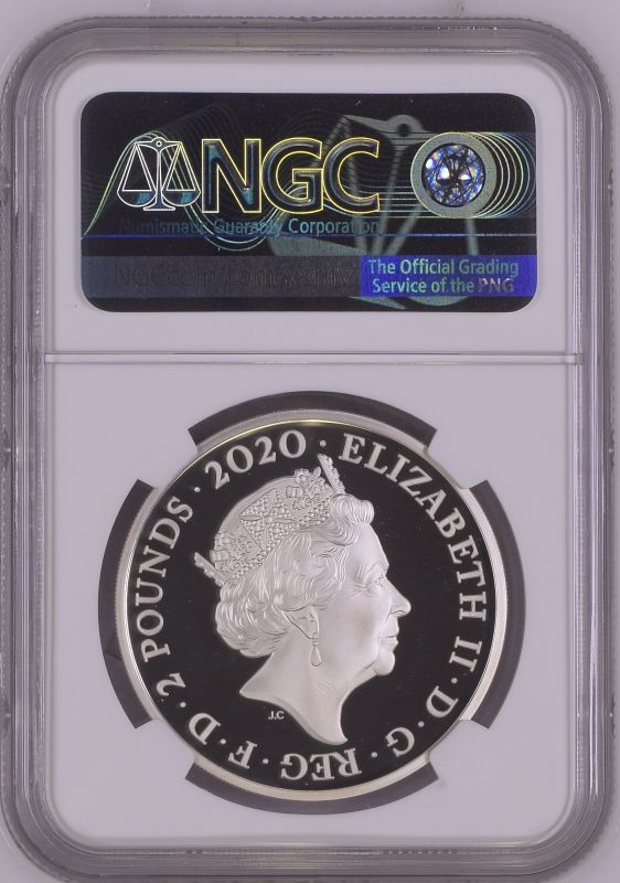 2020 Lot of 5 Silver Bond, James Bond 2 Pounds Proof NGC PF 70 ULTRA CAMEO Box & COA (ASW=5.0127 oz. - Image 4 of 10