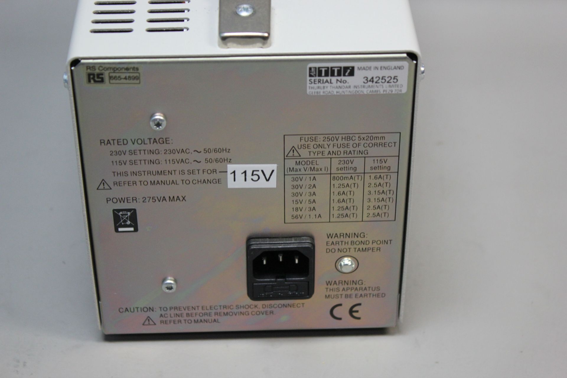 TTI EL115R POWER SUPPLY - Image 5 of 5