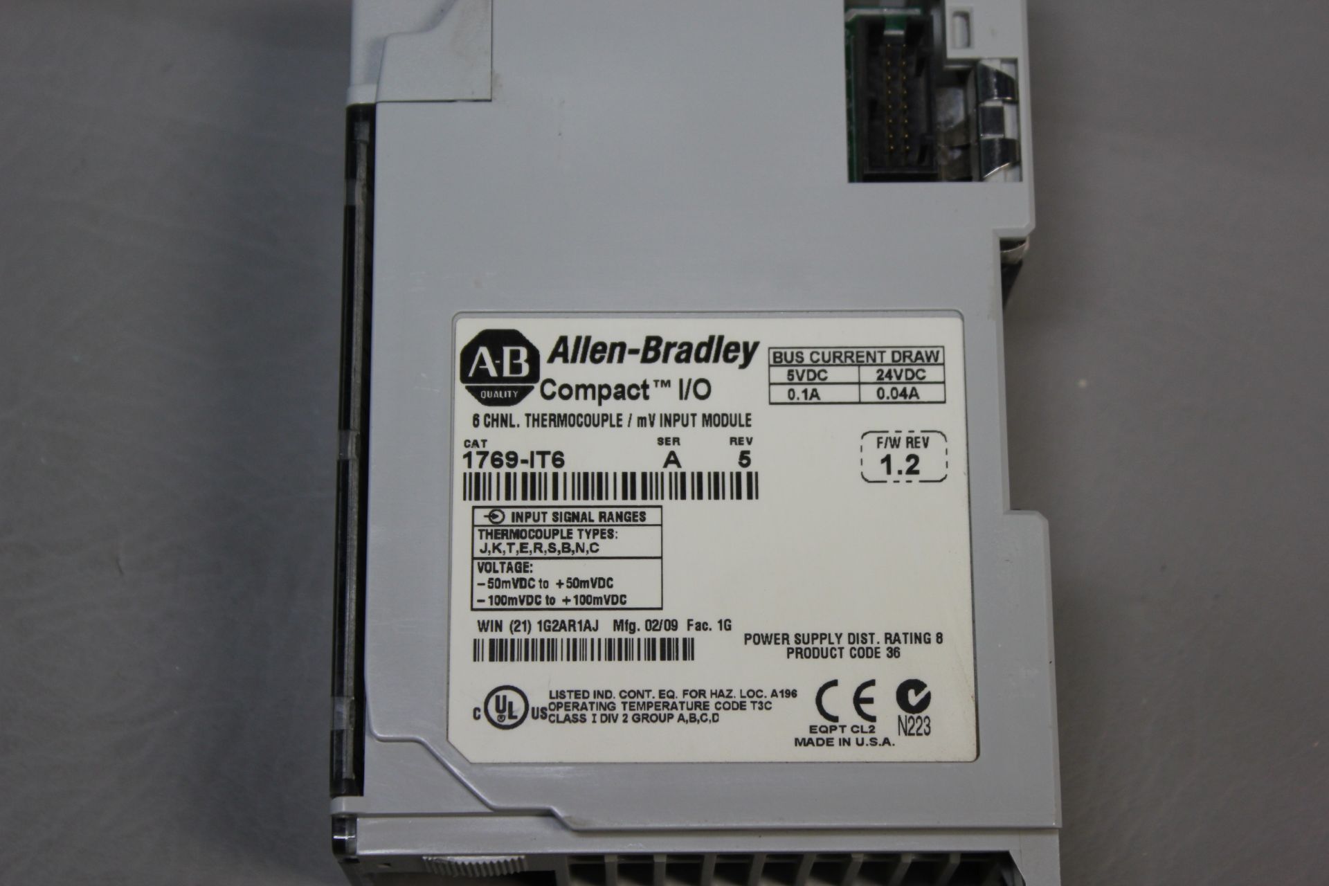 ALLEN BRADLEY COMPCT I/O THERMOCOUPLE PLC MODULE - Image 3 of 3