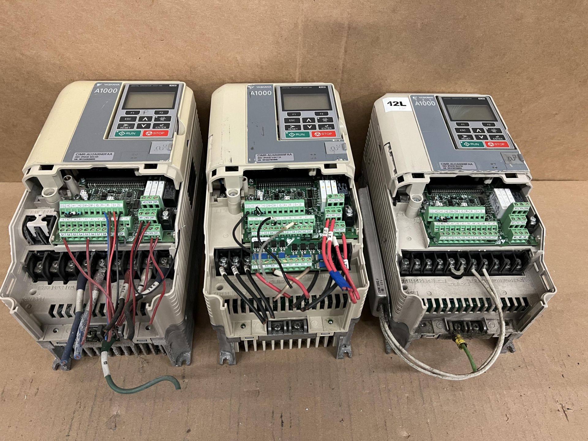 LOT OF 3 YASKAWA VARIABLE SPEED DRIVES