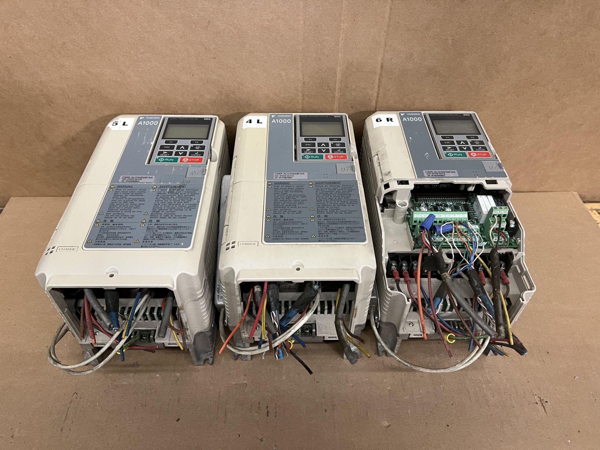 LOT OF 3 YASKAWA VARIABLE SPEED DRIVES