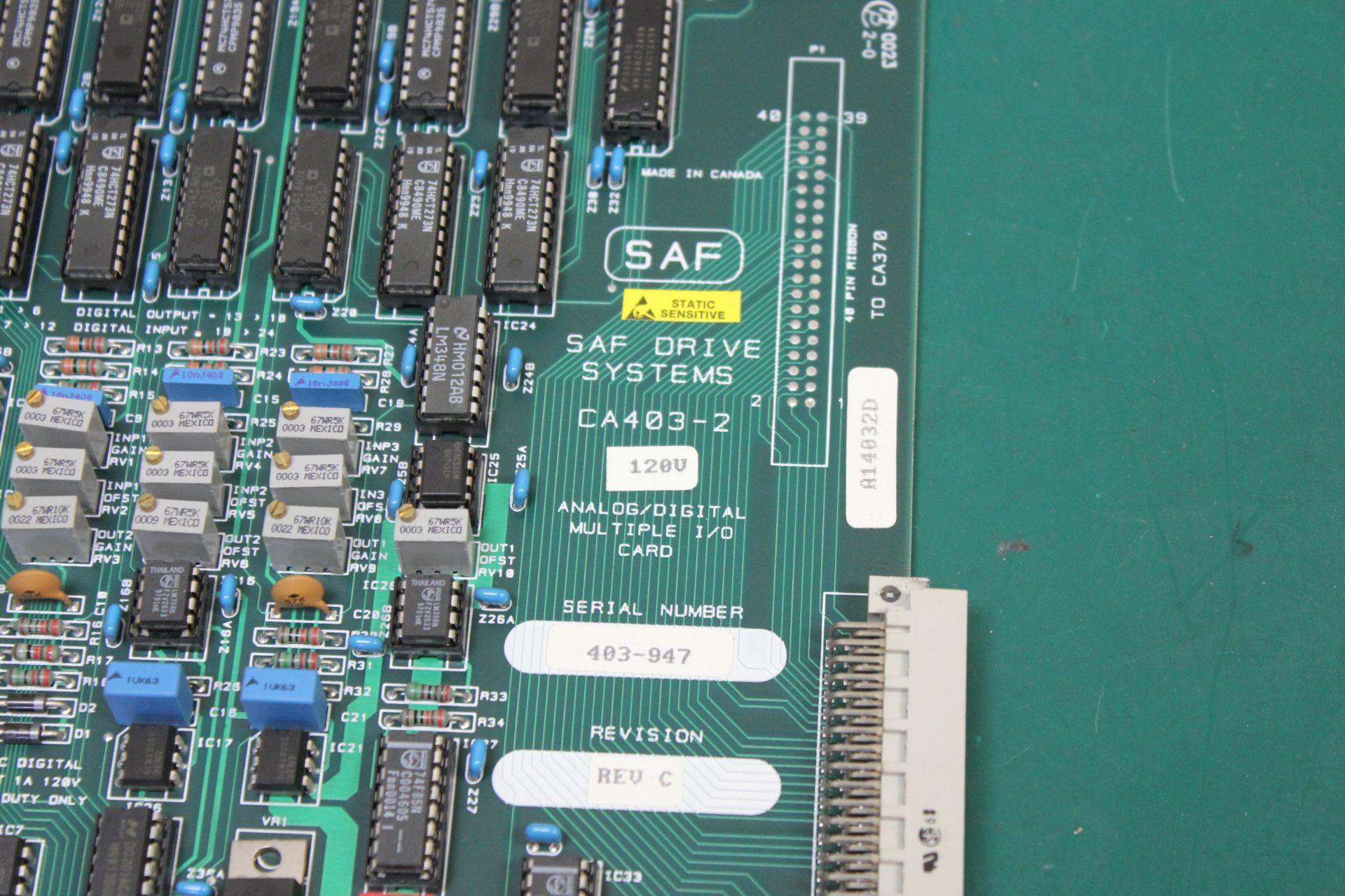 SAF DRIVE SYSTEMS CA403 MULTIPLE INPUT/OUTPUT CARD - Image 3 of 3