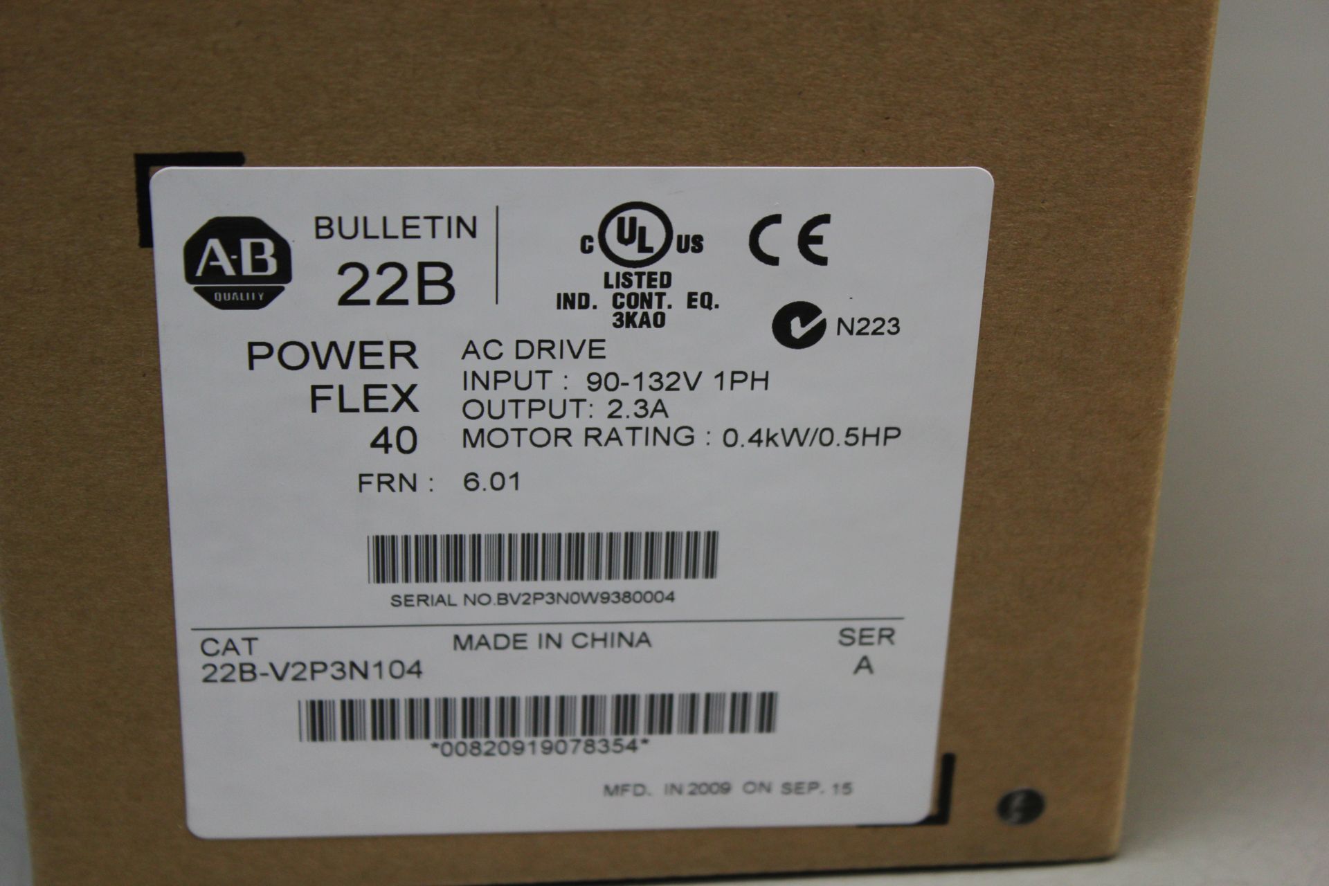 NEW ALLEN BRADLEY POWERFLEX 40 5HP AC DRIVE - Image 2 of 4