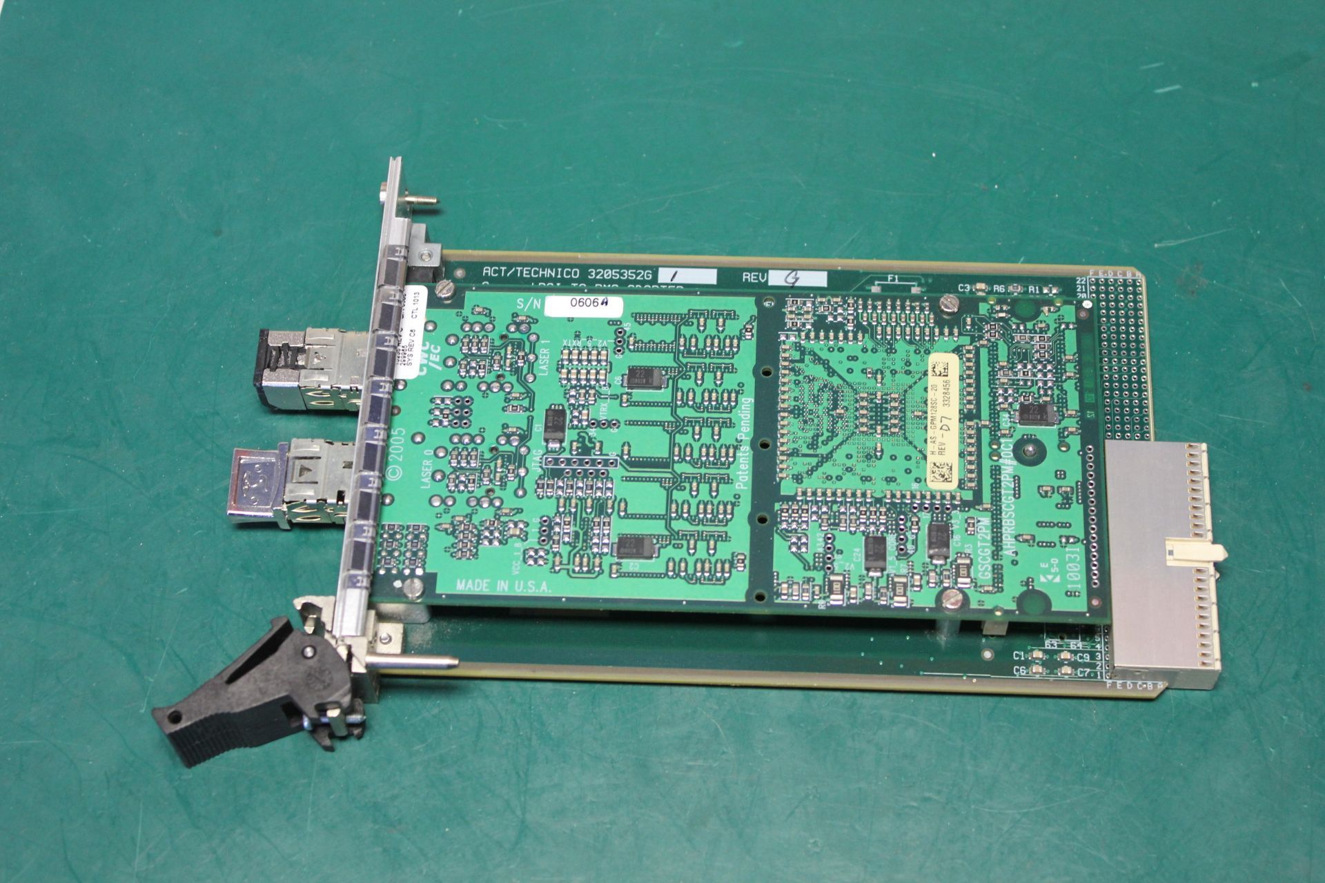 ACT TECHNICO cPCI CARD WITH SCRAMNET GT INDUSTRIAL NETWORK CARD