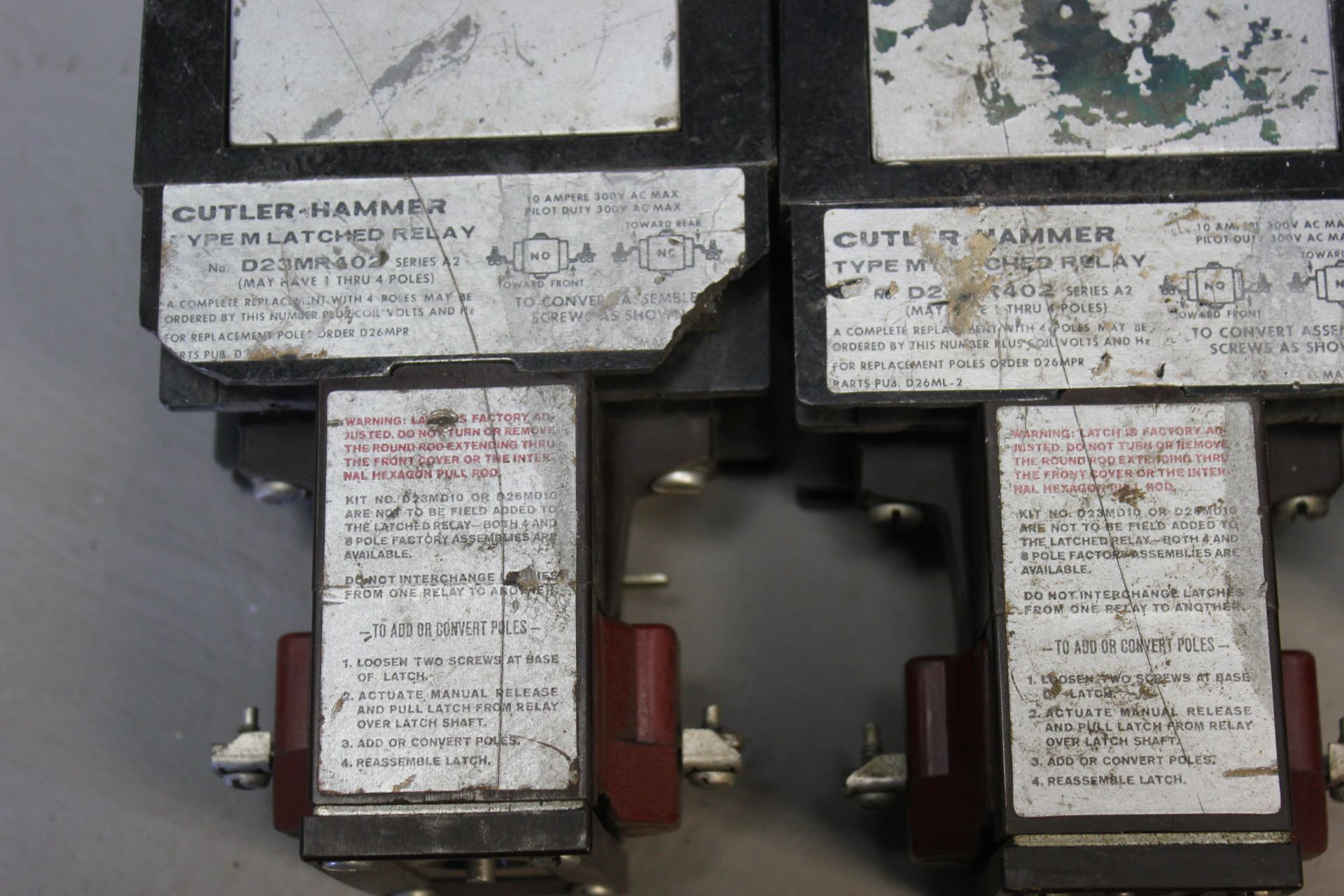 LOT OF CUTLER HAMMER TYPE M LATCHED RELAYS - Image 5 of 6