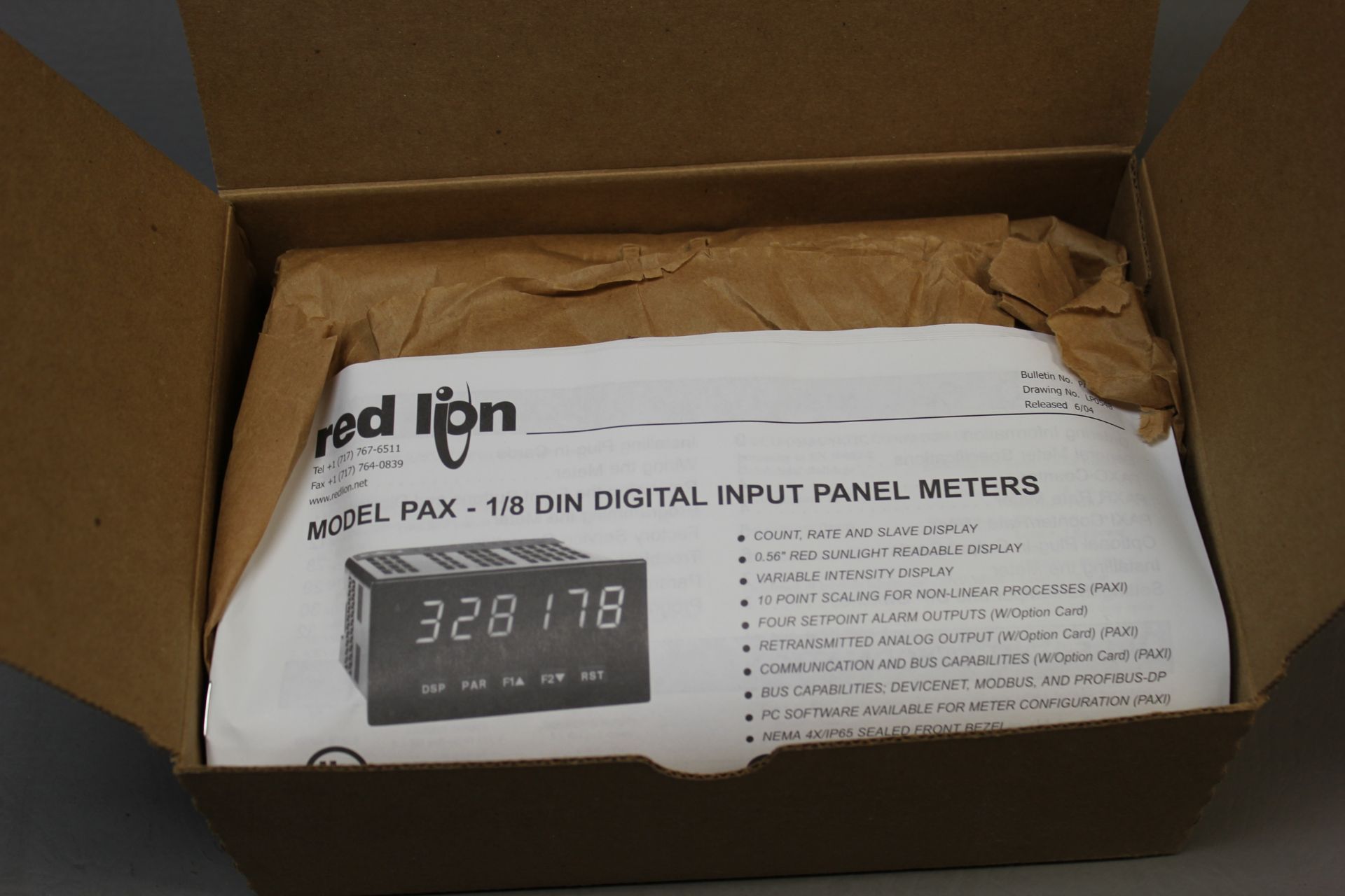 NEW RED LION PAX DIGITAL INPUT PANEL METER - Image 3 of 7