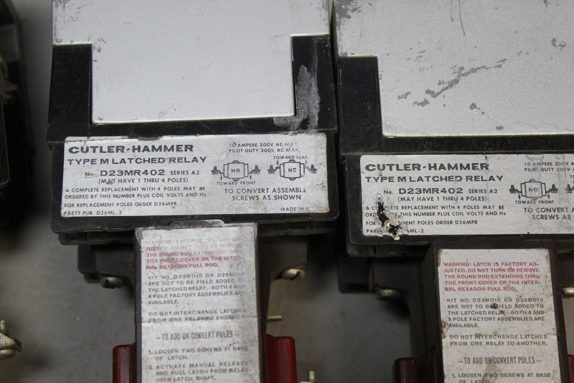 LOT OF CUTLER HAMMER TYPE M LATCHED RELAYS - Image 6 of 6