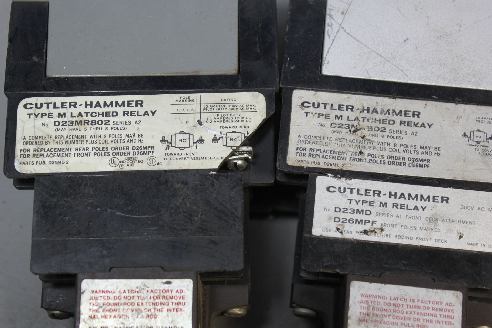 LOT OF CUTLER HAMMER TYPE M LATCHED RELAYS - Image 5 of 5