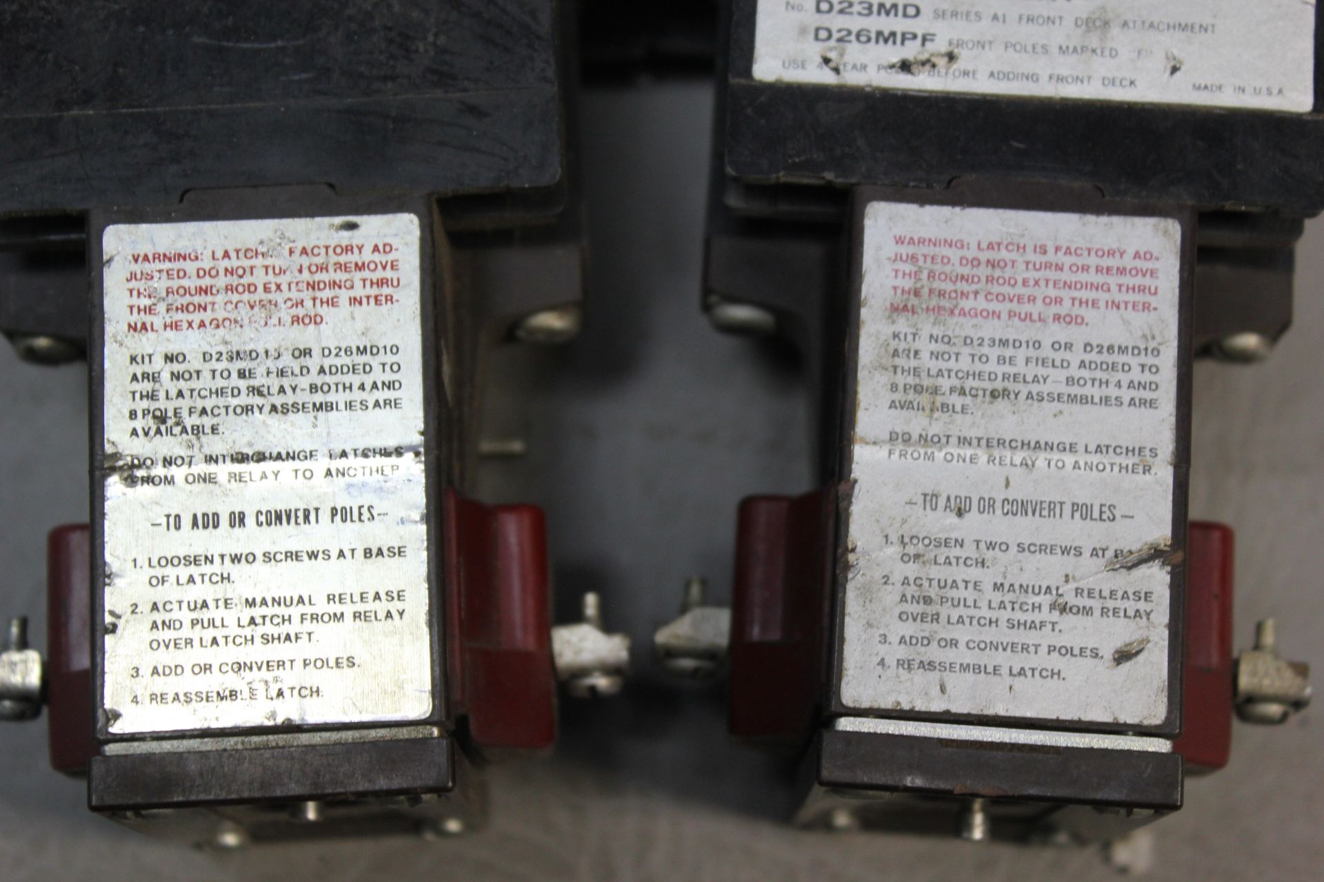 LOT OF CUTLER HAMMER TYPE M LATCHED RELAYS - Image 4 of 5