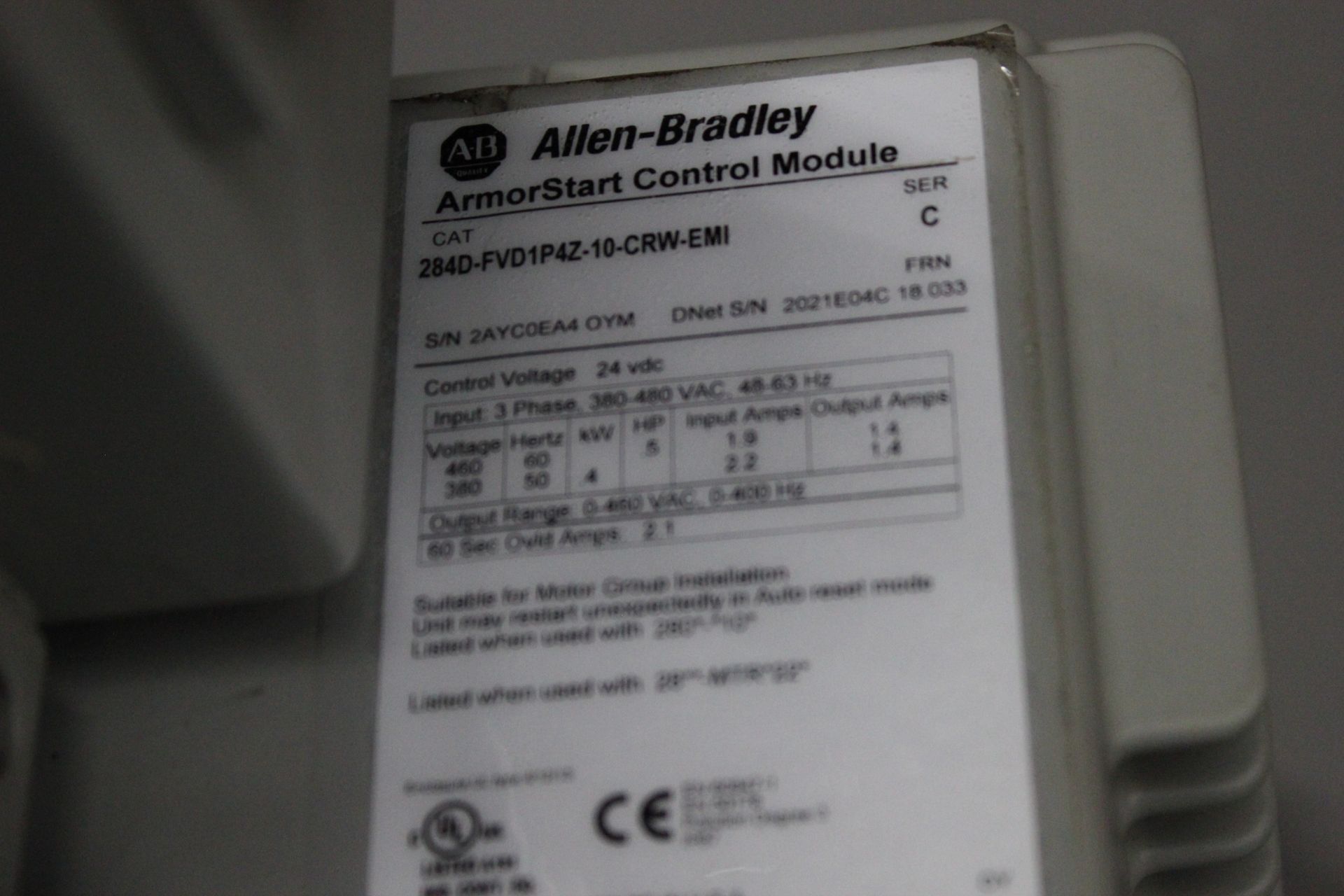 ALLEN BRADLEY ARMORSTART CONTROL MODULE W/ BASE - Image 6 of 6