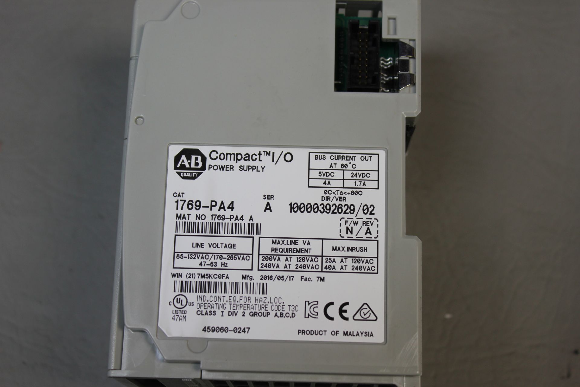 ALLEN BRADLEY COMPACT I/O PLC POWER SUPPLY - Image 3 of 3