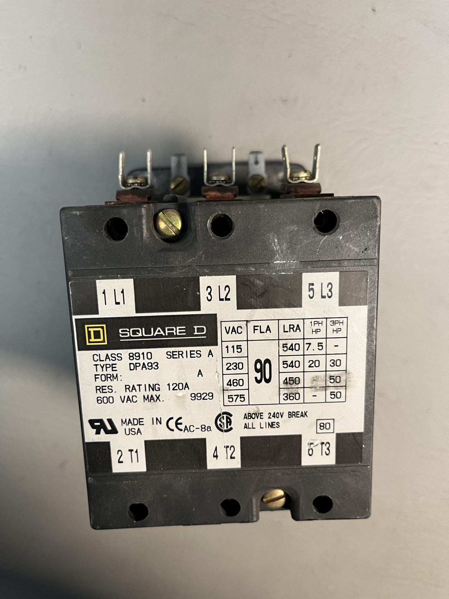 Square D 600V Contactor - Image 2 of 3