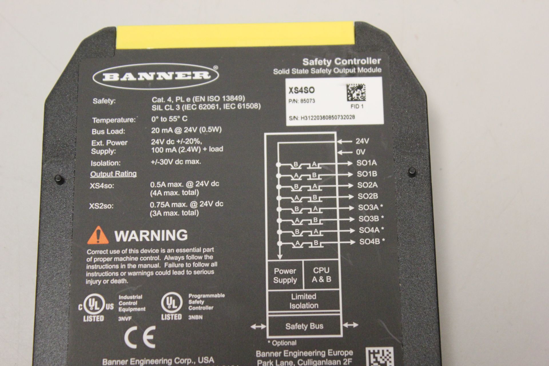 BANNER SAFETY CONTROLLER SOLID STATE SAFETY OUTPUT MODULE - Image 3 of 3